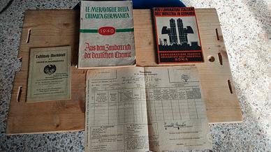 WW2 documento tedesco e libri x lavoro Germania 