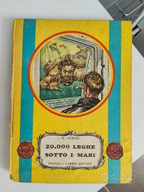 book libro leghe sotto i mari del 1955 vintage 