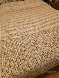 Copriletto matrimoniale vintage '80 uncinetto 