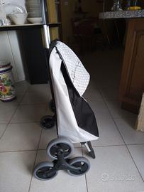 borsa per la spesa  con triple ruote per le scale