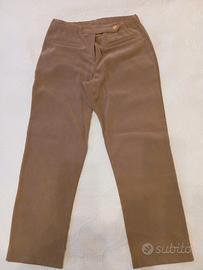 pantaloni donna, tessuto tipo alcantara. morbidi 