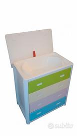 Fasciatoio bagnetto con cassettoni