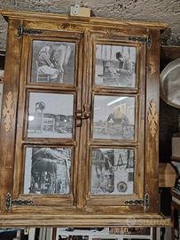 Vetrinetta in legno noce artigianale
