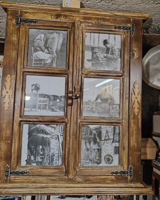 Vetrinetta in legno noce artigianale