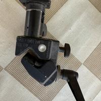 Morsetto e testa Manfrotto