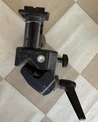 Morsetto e testa Manfrotto