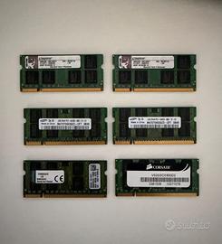 Lotto moduli RAM DDR2 SO-DIMM