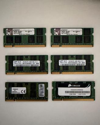 Lotto moduli RAM DDR2 SO-DIMM