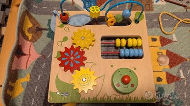 giochi in legno , tavola sensoriale