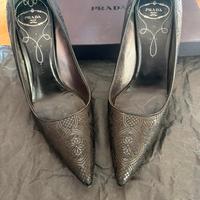 Scarpe Prada in pelle lavorazione pizzo