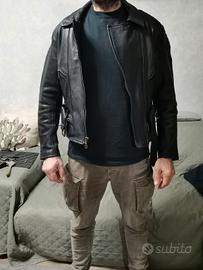 giubbotto moto pelle tg44