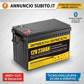 Batteria LiFePO4 12V 230Ah Bluetooth