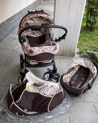 Trio Passeggino completo, navicella, ovetto, borsa