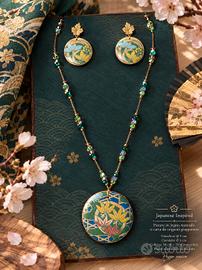 Parure legno naturale in stile giapponese 