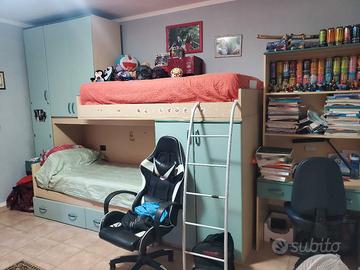 camera da letto x ragazzi verde