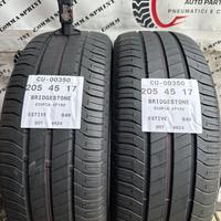 2 PNEUMATICI 205/45 R17 BRIDGESTONE ESTIVE