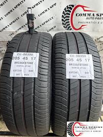 2 PNEUMATICI 205/45 R17 BRIDGESTONE ESTIVE