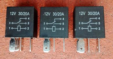 N.3 Micro relè - 5 pin 12V 20A/30A