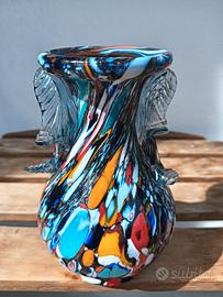vaso murano multicolore anni 60/70