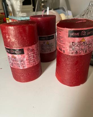 Candele rosso scuro