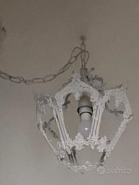 Lampadario ferro battuto