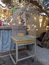 Gabbia grande per pappagalli usata.