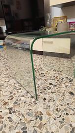 Coppia comodini  vetro piegato