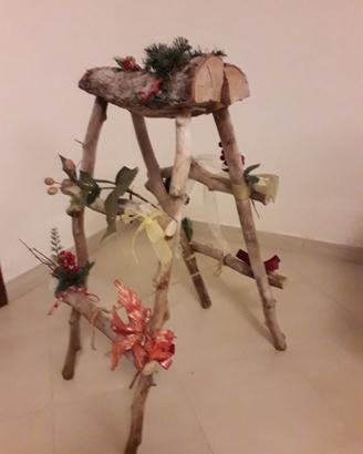 Scaletta e scalini in legno artigianali tema natal