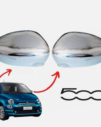 COPPIA CALOTTE CROMATE SPECCHIO RETROVISORE FIAT 5