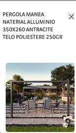 pergola in alluminio color antracite 
