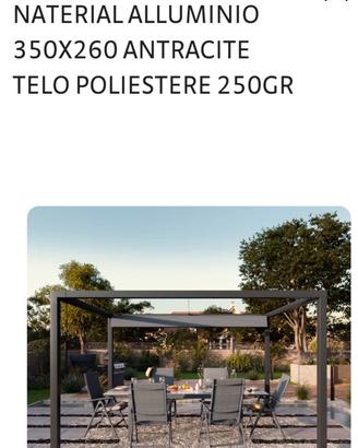 pergola in alluminio color antracite 