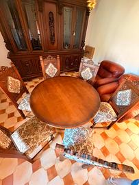 tavolo rotondo con 6 sedie