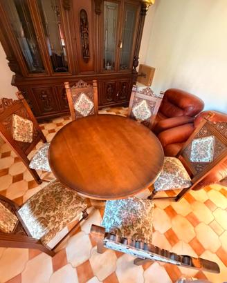 tavolo rotondo con 6 sedie