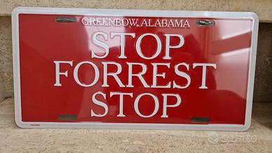 Stop Forrest Gump Stop targa rara original America