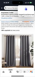 Tende comprate su amazon (usate una volta)