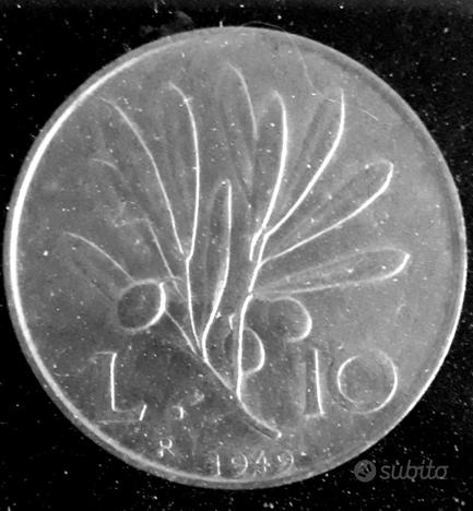 Moneta da lire 10 del 1949, usato usato  Trento