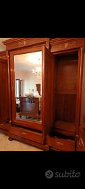 Armadio legno massello stile liberty epoca XX 