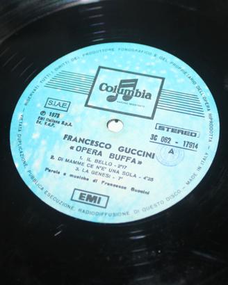 FRANCESCO GUCCINI - OPERA BUFFA - LP Ita 1973