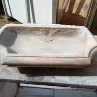 VASCA/ACQUASANTIERA ANTICA IN MARMO BIANCO STATUAR
