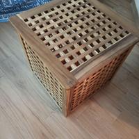 Tavolo/contenitore/portaoggetti/cesta legno acacia