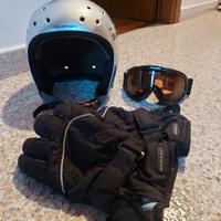 casco/guanti/maschera da sci 