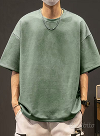 T-shirt Uomo Basic Verde Chiaro | Manica Corta | T