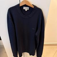 Lacoste maglione blu 100% lana taglia M