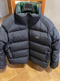 piumino Lacoste double face bleu scuro e verde con