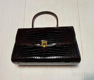 Borsa da donnaVintage in Vera Pelle di Coccodrillo