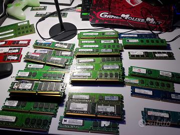 schede ram di vario tipo ddr 1/2/3