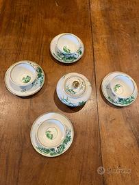 Set 4 tazzine da caffè e zuccheriera
