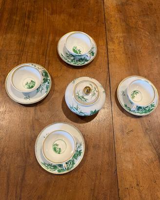 Set 4 tazzine da caffè e zuccheriera