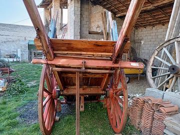 Carretto due ruote da carico anni 40 carro agricol - Giardino e Fai da te  In vendita a L'Aquila