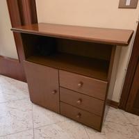 Credenza / mobile in legno con cassetti e ripiano
